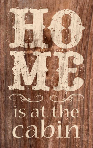 At The Cabin White Modern Wood Framed Art Print with Double Matting by Saunders, Alonzo