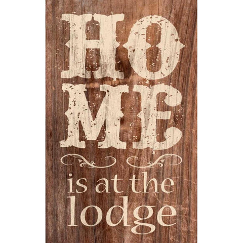 At The Lodge Gold Ornate Wood Framed Art Print with Double Matting by Saunders, Alonzo