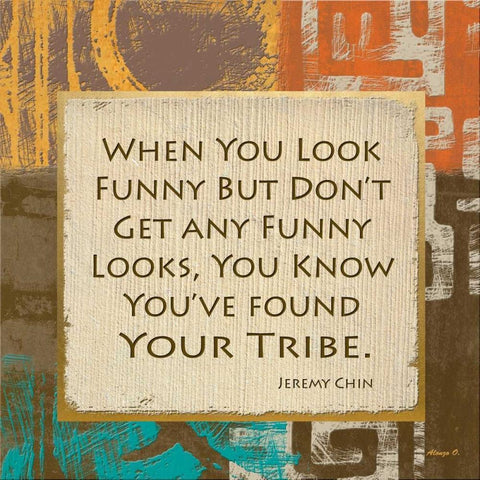 Tribe Found Black Modern Wood Framed Art Print with Double Matting by Saunders, Alonzo