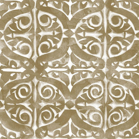 Brown Tile Light 4 White Modern Wood Framed Art Print with Double Matting by Saunders, Alonzo