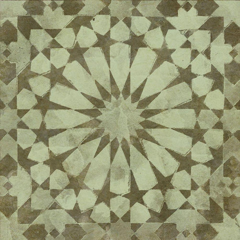 Green Tile Dark 10 Black Modern Wood Framed Art Print by Saunders, Alonzo