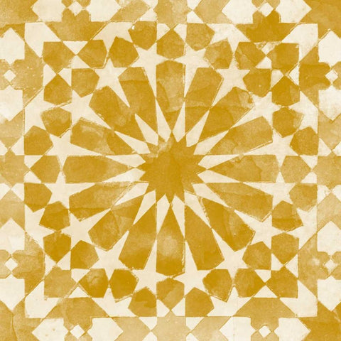 Orange Tile Light 10 Gold Ornate Wood Framed Art Print with Double Matting by Saunders, Alonza