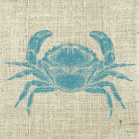 Crab Linen Gold Ornate Wood Framed Art Print with Double Matting by Saunders, Alonzo