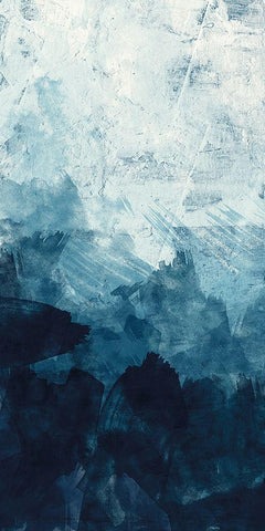 Ocean Flow 2 White Modern Wood Framed Art Print with Double Matting by Vidal, Alicia