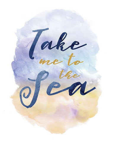Take Me To The Sea White Modern Wood Framed Art Print with Double Matting by Vidal, Alicia