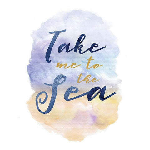 Take Me To The Sea Black Modern Wood Framed Art Print by Vidal, Alicia