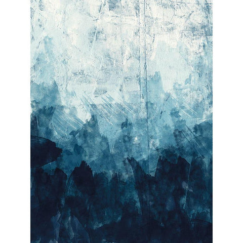 Ocean Blue 1 Black Modern Wood Framed Art Print with Double Matting by Vidal, Alicia