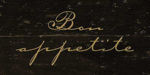 Bon Appetite Black Ornate Wood Framed Art Print with Double Matting by Vidal, Alicia