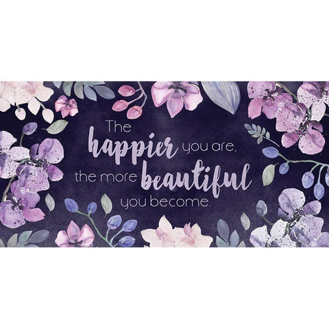 The Happier You Are Black Modern Wood Framed Art Print by Vidal, Alicia
