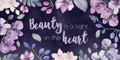 Beauty in the Heart Black Ornate Wood Framed Art Print with Double Matting by Vidal, Alicia