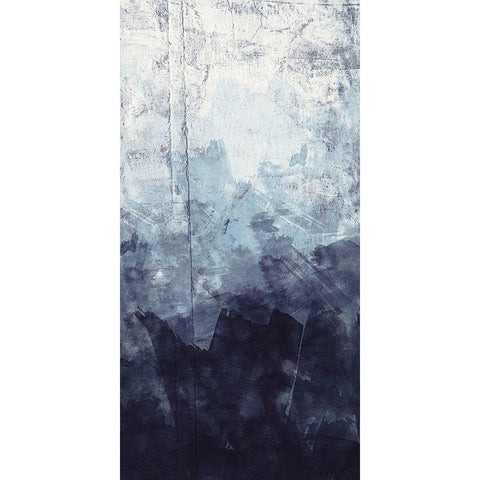 Blue Flow 1 Black Modern Wood Framed Art Print by Vidal, Alicia