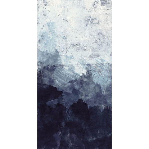 Blue Flow 2 Black Modern Wood Framed Art Print by Vidal, Alicia
