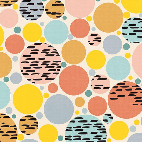 80S Pattern1 Black Modern Wood Framed Art Print by Vidal, Alicia