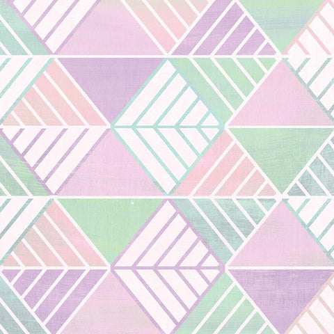 Geo Prism White Modern Wood Framed Art Print with Double Matting by Vidal, Alicia