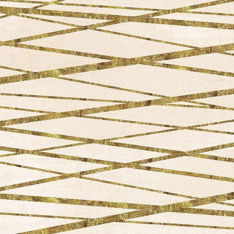 Golden Lines Black Modern Wood Framed Art Print with Double Matting by Vidal, Alicia