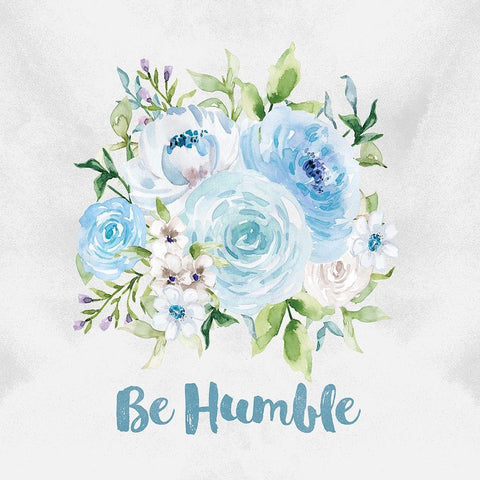 Be Humble Gold Ornate Wood Framed Art Print with Double Matting by Vidal, Alicia