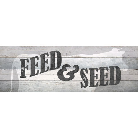 Feed and Seed Gold Ornate Wood Framed Art Print with Double Matting by Bailey, Ann