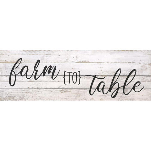 Farm to Table White Modern Wood Framed Art Print by Bailey, Ann