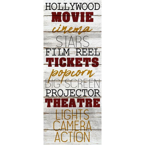 Hollywood Subway White Modern Wood Framed Art Print by Bailey, Ann