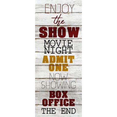 Enjoy the Show White Modern Wood Framed Art Print by Bailey, Ann