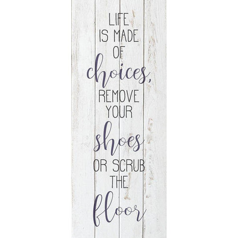Choices Black Modern Wood Framed Art Print with Double Matting by Bailey, Ann