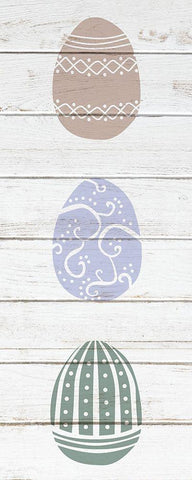 Vintage Easter 3 White Modern Wood Framed Art Print with Double Matting by Bailey, Ann