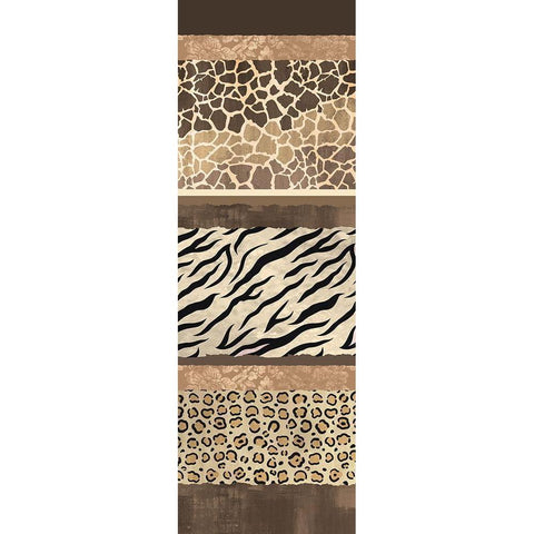 Exotic Safari Panel Black Modern Wood Framed Art Print with Double Matting by Bailey, Ann