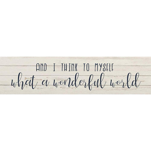 What a Wonderful World Black Modern Wood Framed Art Print with Double Matting by Bailey, Ann