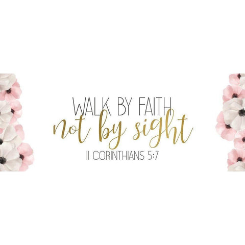 Walk by Faith Black Modern Wood Framed Art Print by Bailey, Ann