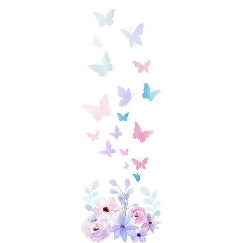 Butterfly Flight Black Modern Wood Framed Art Print with Double Matting by Bailey, Ann
