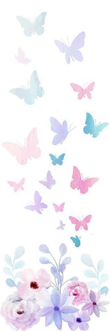 Butterfly Flight Black Ornate Wood Framed Art Print with Double Matting by Bailey, Ann