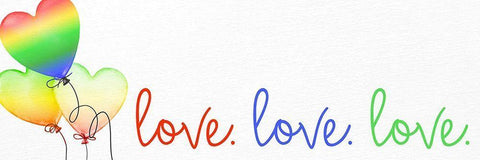 Love Balloons 2 Black Ornate Wood Framed Art Print with Double Matting by Bailey, Ann