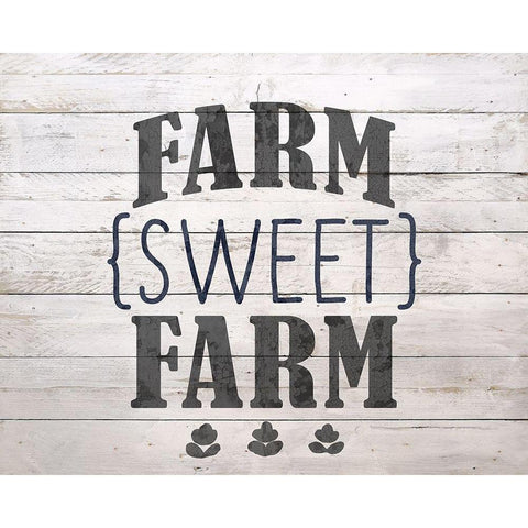 Farm Sweet Farm White Modern Wood Framed Art Print by Bailey, Ann