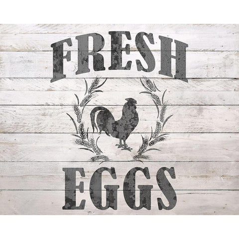 Fresh Eggs White Modern Wood Framed Art Print by Bailey, Ann