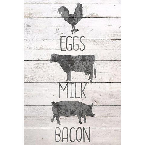 Eggs Milk Bacon Gold Ornate Wood Framed Art Print with Double Matting by Bailey, Ann