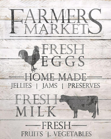 Farmers Market Black Ornate Wood Framed Art Print with Double Matting by Bailey, Ann