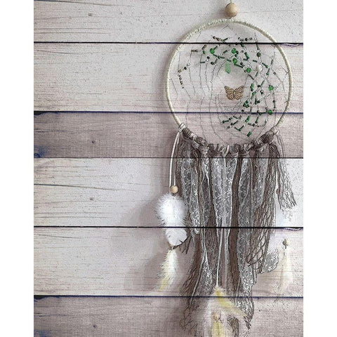 Free Spirit Dream Catcher White Modern Wood Framed Art Print by Bailey, Ann