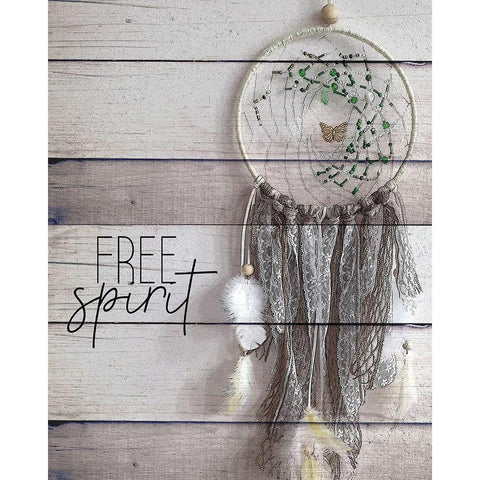 Free Spirit White Modern Wood Framed Art Print by Bailey, Ann