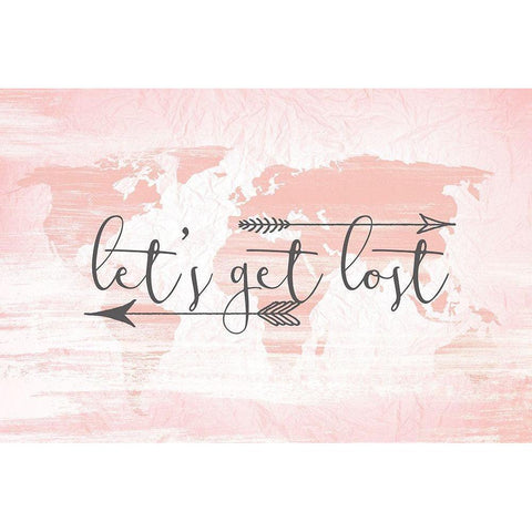 Lets get Lost White Modern Wood Framed Art Print by Bailey, Ann