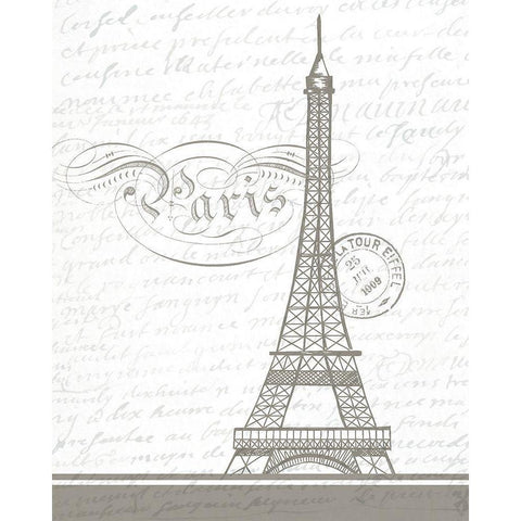 In Paris 2 White Modern Wood Framed Art Print by Bailey, Ann