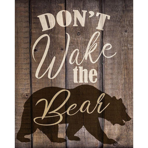 Dont Wake the Bear Black Modern Wood Framed Art Print by Bailey, Ann