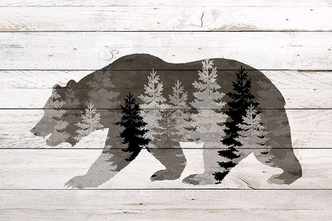 Into the Forest 1 White Modern Wood Framed Art Print with Double Matting by Bailey, Ann