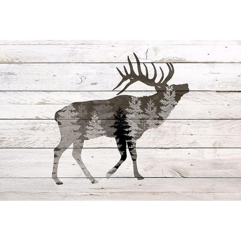 Into the Forest 2 Black Modern Wood Framed Art Print by Bailey, Ann