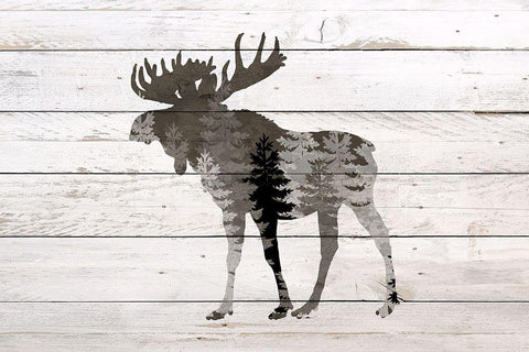 Into the Forest 3 White Modern Wood Framed Art Print with Double Matting by Bailey, Ann