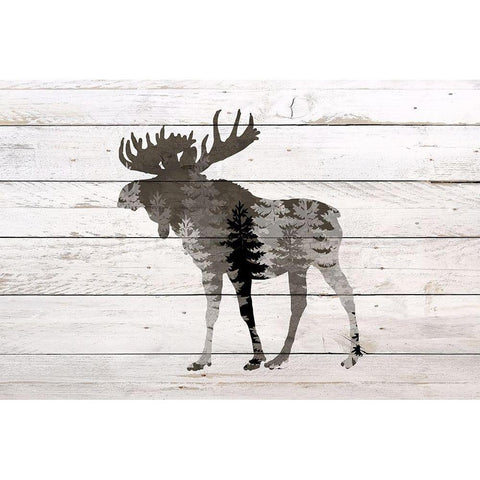 Into the Forest 3 White Modern Wood Framed Art Print by Bailey, Ann