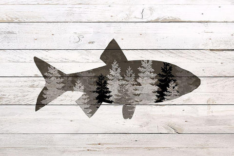 Into the Forest 5 Black Ornate Wood Framed Art Print with Double Matting by Bailey, Ann