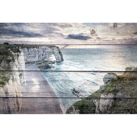 Cliff View White Modern Wood Framed Art Print by Bailey, Ann