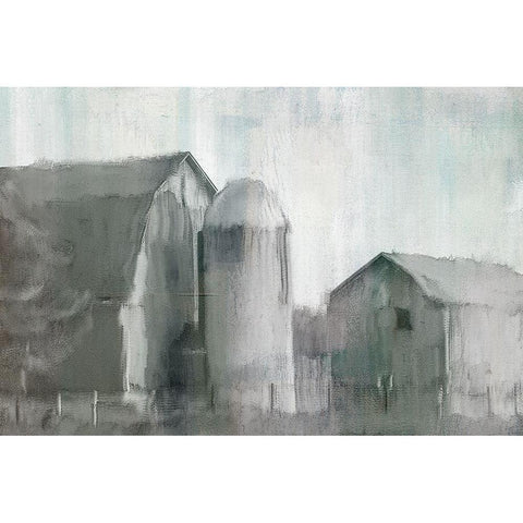 Hazy Farm Life White Modern Wood Framed Art Print by Bailey, Ann