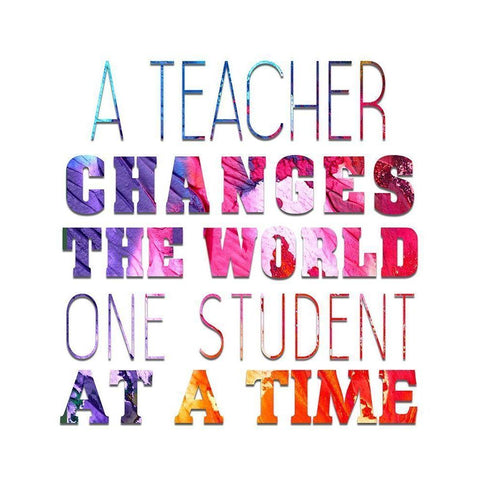 A Teacher Black Modern Wood Framed Art Print by Bailey, Ann