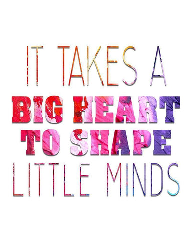 Little Minds White Modern Wood Framed Art Print with Double Matting by Bailey, Ann